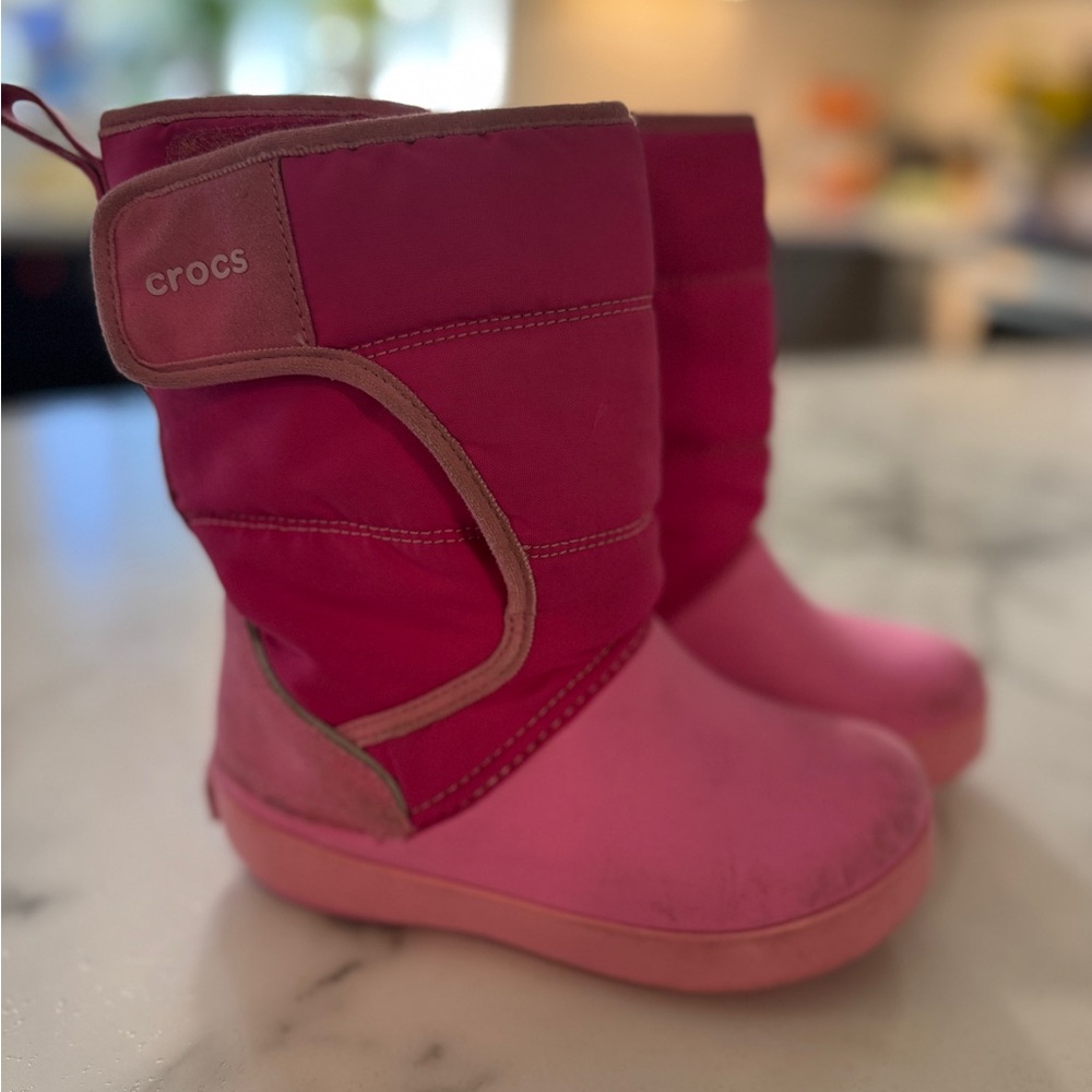 Crocs Kids Pink Boots Size C10